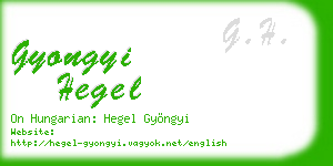 gyongyi hegel business card